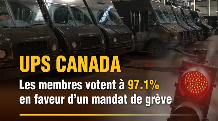 Bulletin #6 sur les négociations avec UPS Canada (résultats du vote de grève)