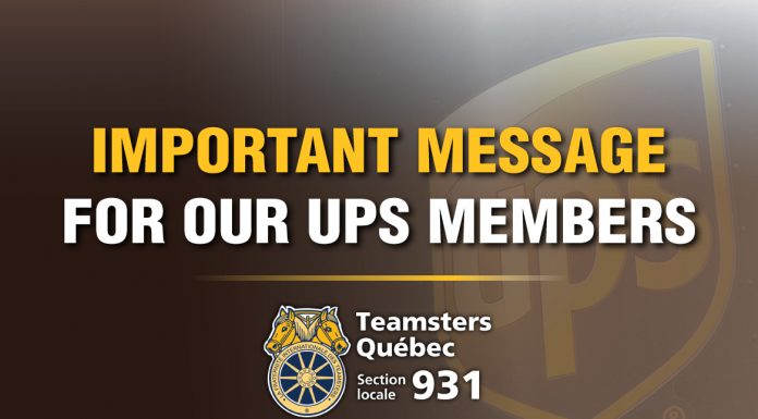 IMPORTANT MESSAGE FOR OUR UPS MEMBERS