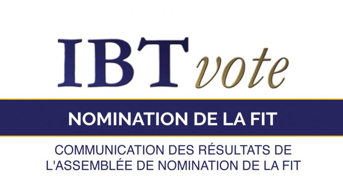 Communication des résultats de l’assemblée de nomination de la FIT