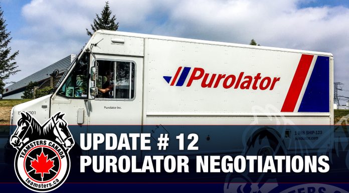 UPDATE # 12 – Purolator Negotiations