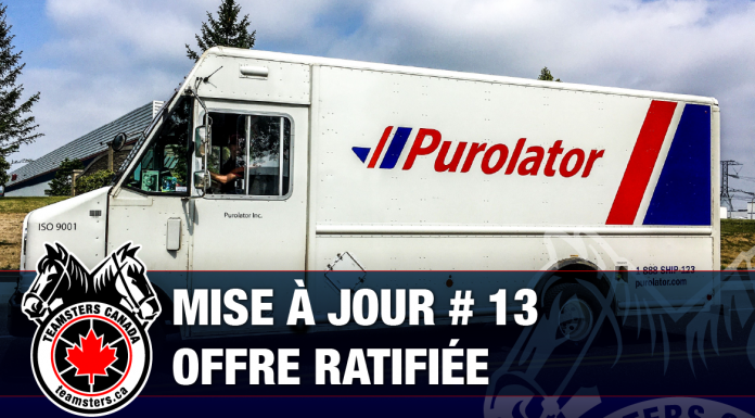 Purolator : offre ratifiée