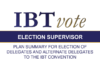 Plan Summary for Election of Delegates and Alternate Delegates to the IBT Convention