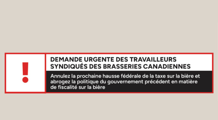 NON À LA HAUSSE DES TAXES SUR LA BIÈRE